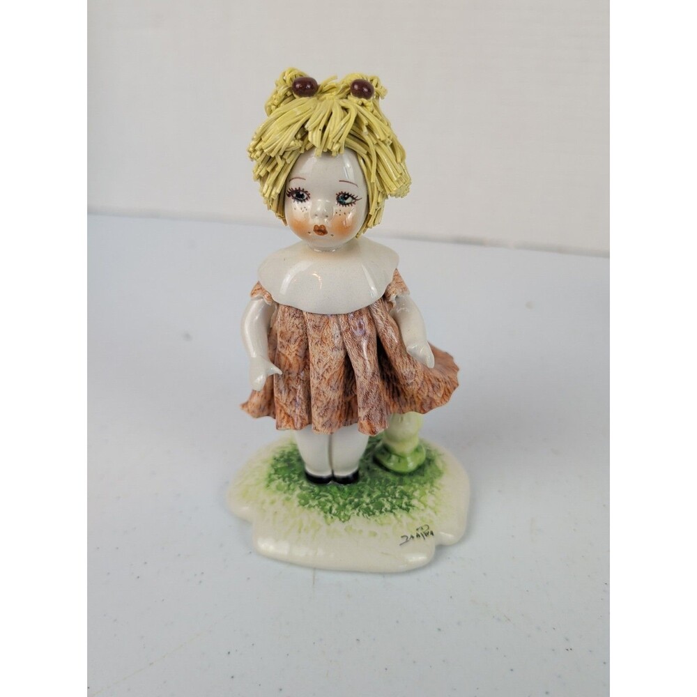 RARE COLLECTABLE LINO ZAMPIVA  SPAGHETTI  HAIR DOLLS FIGURINE INDIVIDALLY MOLDED